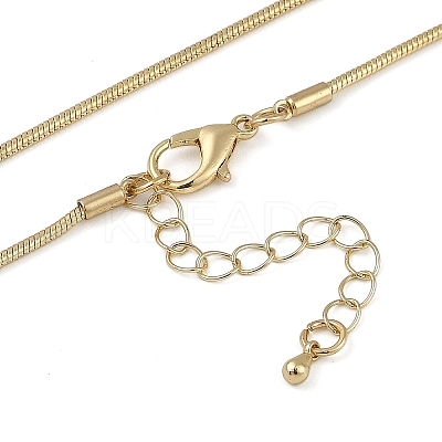 Alloy Enamel Snake Chain Rose Flower Pendant Necklaces NJEW-B113-03-1