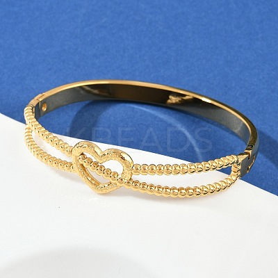 304 Stainless Steel Hinged Bangles for Women BJEW-C114-04G-1