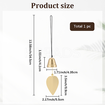 Brass Bell Pendants HJEW-WH20816-010G-B-1