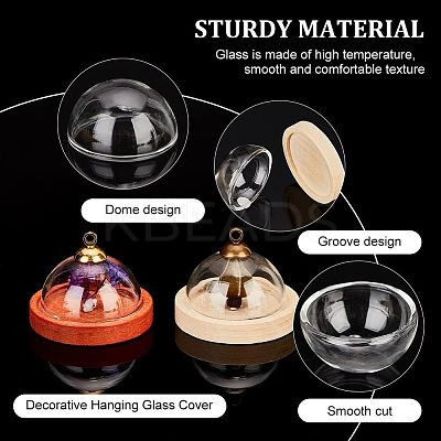 10Pcs Mini Glass Cloche Dome Covers DJEW-NB0001-24A-1