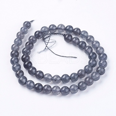 Natural Jade Bead Strands G-R165-8mm-12-1