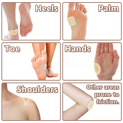 18Pcs 9 Styles Silicone Heelpiece Adhesive Pads AJEW-AR0004-88-1