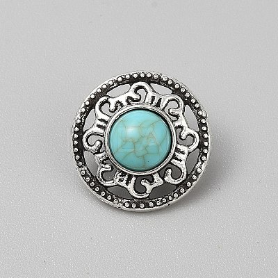 Flat Round Alloy Buttons BUTT-TAC0006-02D-1