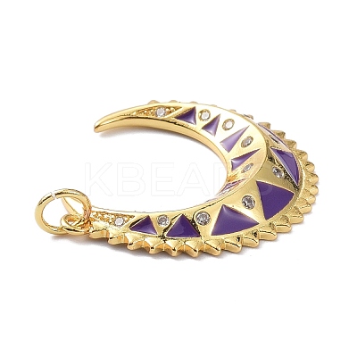 Brass Micro Pave Cubic Zirconia Pendant ZIRC-P089-17G-1