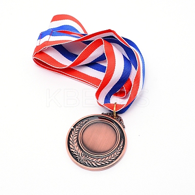 Sports Medal Zinc Alloy Pendant Cabochon Settings LS-PALLOY-WH0071-13R-1