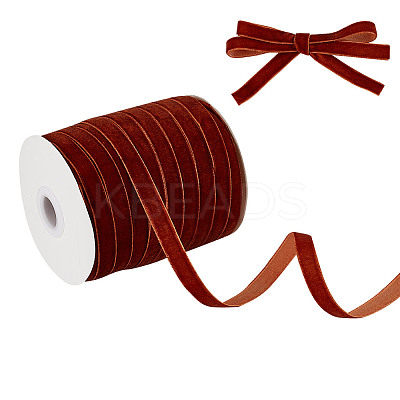 1 Roll Single Face Velvet Ribbon SRIB-HY0001-08B-1