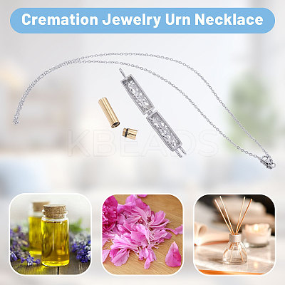 1Pc 304 Stainless Steel Tree of Life Hollow Column Pendant Pet Urn Ashes Necklaces NJEW-CA0001-28GP-1
