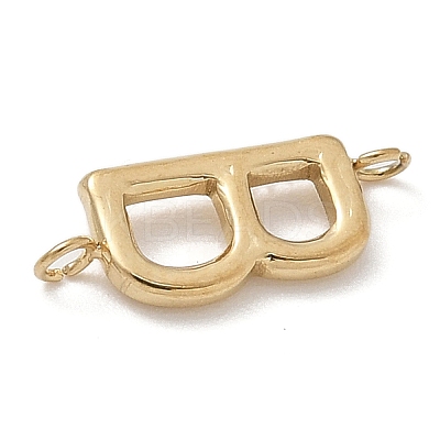 304 Stainless Steel Letter Connector Charms STAS-M108-01G-02-1