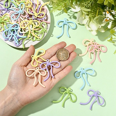 5Pcs Baking Paint Alloy Pendants FIND-YW0009-10A-1
