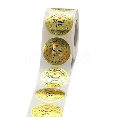 1.5 Inch Thank You sticker X-DIY-G021-12C-1