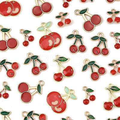 50Pcs 7 Styles Alloy Enamel Pendants ENAM-FS0003-19-1