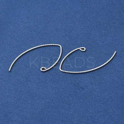 925 Sterling Silver Marquise Ear Wire EJEW-NH0003-01S-1