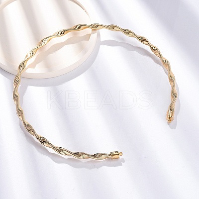 6.5mm Twist Iron Chain Necklaces NJEW-G163-01KCG-1