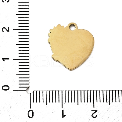 304 Stainless Steel Enamel Pendants STAS-I336-07G-1
