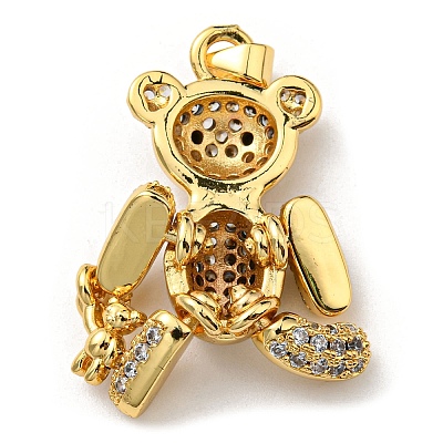 Brass with Cubic Zirconia Pendants KK-K341-37G-1