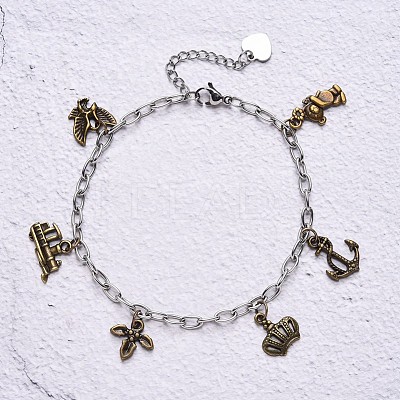 Tibetan Style Alloy Pendants TIBEP-YW0001-07AB-1