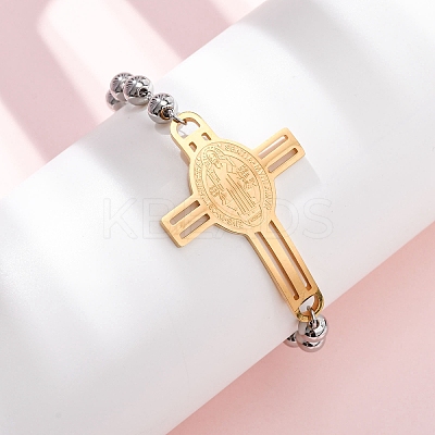 304 Stainless Steel Link Bracelets for Women LS-BJEW-Z156-01GP-1