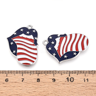 Independence Day Alloy Enamel Pendants ENAM-T022-46P-1