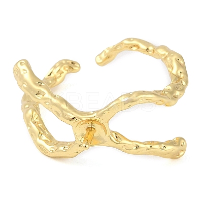 Brass Cuff Finger Ring Settings KK-L219-15D-G-1