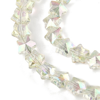 Electroplate Transparent Glass Beads Strands EGLA-U004-03A-HP06-1
