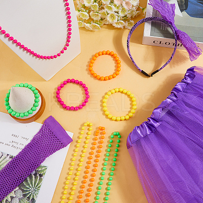 80s Fancy Dress Neon Accessories Tutu Party Costume Sets DIY-WH20062-11D-1