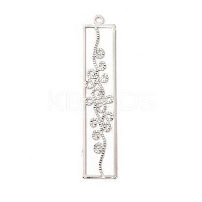 Rack Plating Brass Filigree Pendants KKC-K001-17P-1