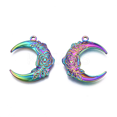 Ion Plating(IP) 201 Stainless Steel Pendants STAS-N098-066M-1