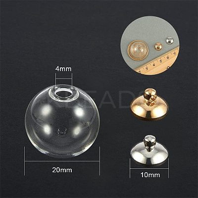 Round Handmade Blown Glass Globe Ball Bottles BLOW-PH0001-08-1