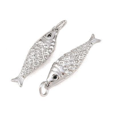 Brass Micro Pave Cubic Zirconia Pendants KK-B167-12P-1