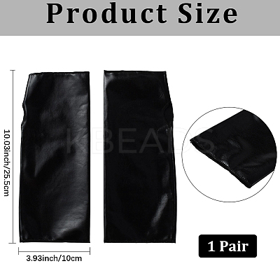 PU Leather Fingerless Gloves AJEW-WH20018-116A-1