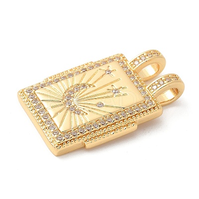 Brass Micro Pave Cubic Zirconia Pendants KK-U053-20G-04-1