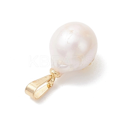 Natural Baroque Pearl Keshi Pearl Pendants PALLOY-JF04964-1