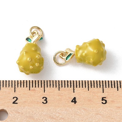 Brass Enamel Pendants KK-A252-38G-07-1