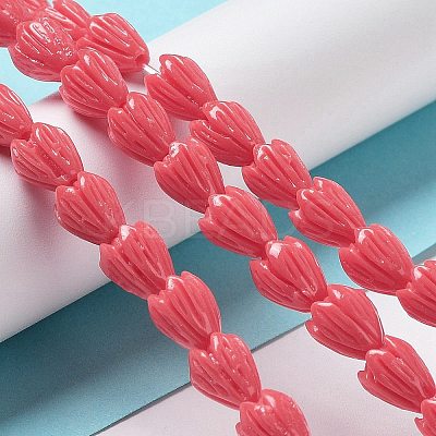 Synthetic Coral Beads Strands G-Q1007-01C-03-1