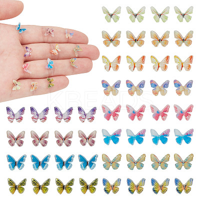 72Pcs 12 Colors 3D Resin Cabochons MRMJ-FI0001-01-1