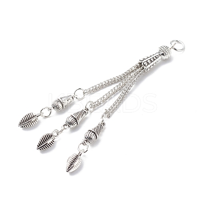 Tibetan Style Alloy Curb Chain Tassel Big Pendants FIND-I025-01A-1