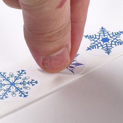 Christmas Themed Flat Round Roll Stickers DIY-B045-04A-1