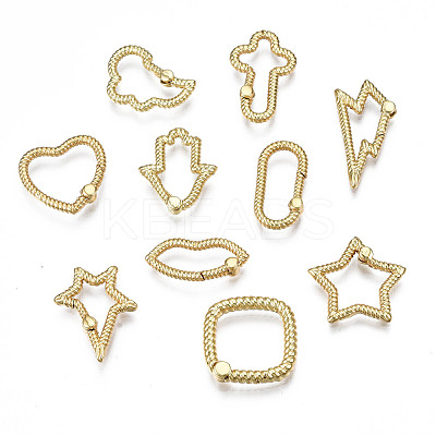 Brass Spring Gate Rings KK-Q769-002-NF-1