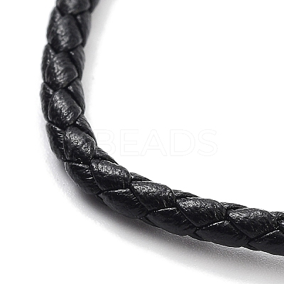Braided Round Imitation Leather Bracelets Making BJEW-H610-03G-09-1
