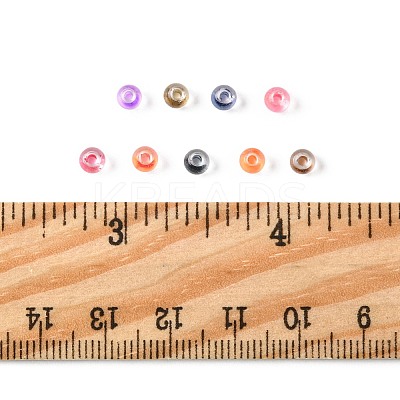50G 3 Colors Halloween Transparent Glass Round Seed Beads SEED-FS0001-41-1