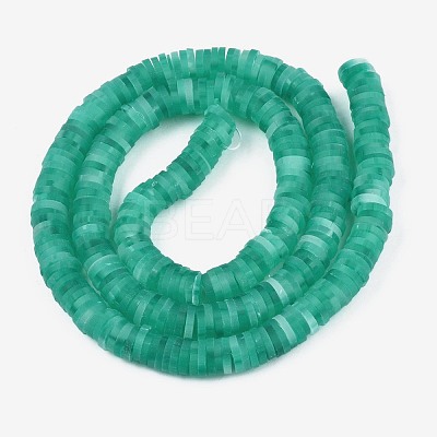 Handmade Polymer Clay Beads Strands CLAY-R089-6mm-166-1