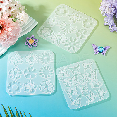 3Pcs 3 Styles DIY Pendant Silicone Molds SIMO-TA0001-14-1