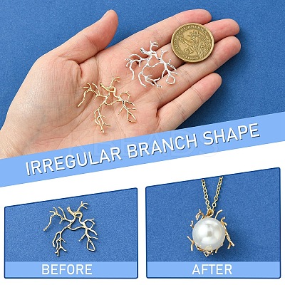 4Pcs 2 Colors Brass Pendants KK-YW0002-83-1
