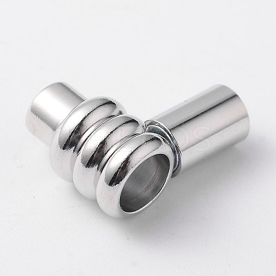 Column Brass Magnetic Clasps with Glue-in Ends KK-F358-03-A-NR-1