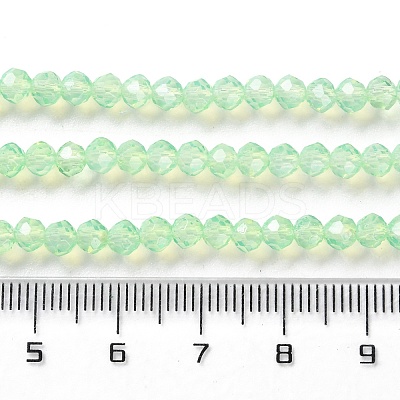 Baking Paint Transparent Glass Beads Strands X-DGLA-A034-J4MM-D02-1