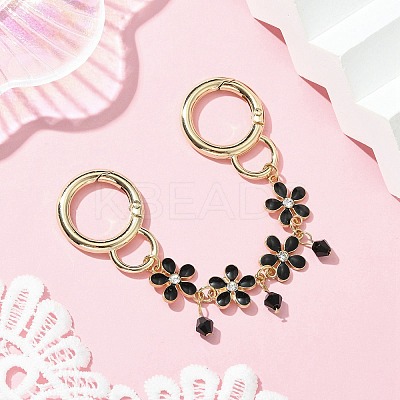 Zinc Alloy Spring Gate Rings Bag Extension Chains AJEW-BA00142-04-1