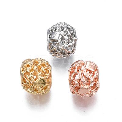 Rack Plating Alloy European Beads MPDL-N039-076-1