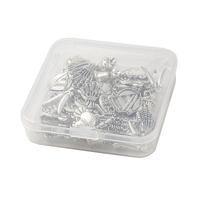 54Pcs 9 Style Thanksgiving Day Tibetan Style Alloy Pendants Sets TIBEP-FS0001-14-1