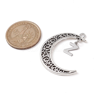 26Pcs Alloy Letter Pendants PALLOY-JF02578-1