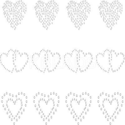 Glitter Hotfix Rhinestone(Hot Melt Adhesive On The Back) DIY-FG0001-45-1